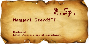 Magyari Szeráf névjegykártya